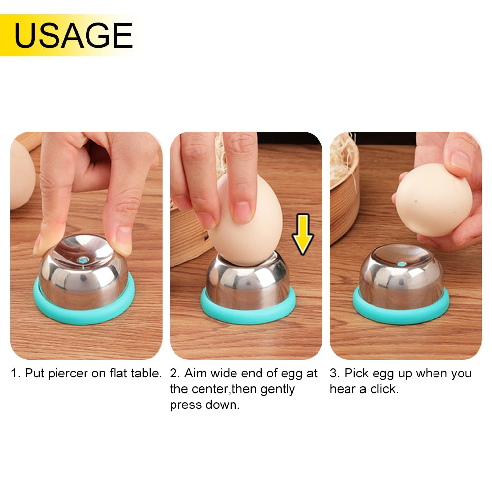 SUNRI Boiled Egg Piercer Stainless Steel Egg Prickers Separator Endurance  Bakery Egg 