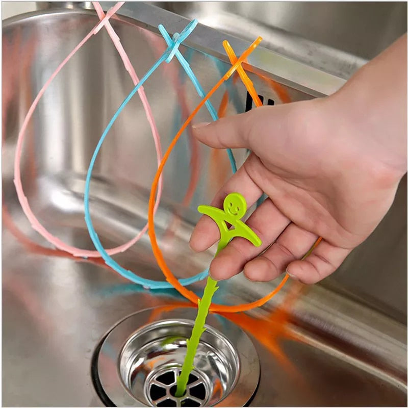 Bathroom Kitchen Sink Cleaning Multifunctional Claw Sewer claw Hair Catcher Clog  Remover Grabber for Shower Drains Bath Basin